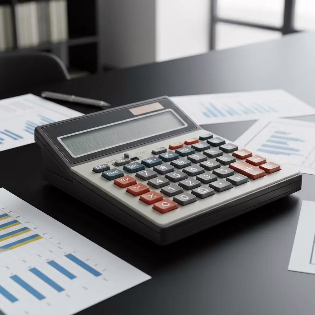Close-up of hands calculating financial formulas on a notepad