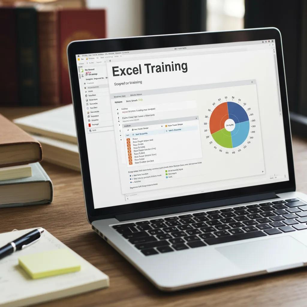 Illustration of different Excel training formats including online and in-person classes