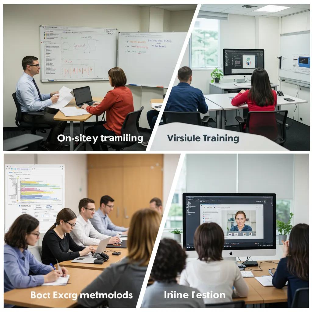 Comparison of on-site and online Excel training delivery methods