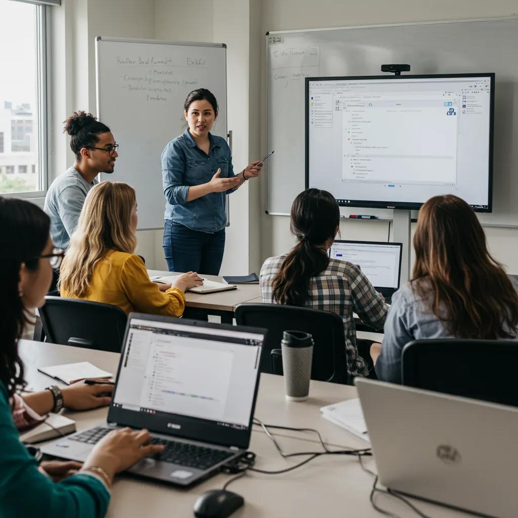 Professional holding Microsoft Office Specialist certification in an office