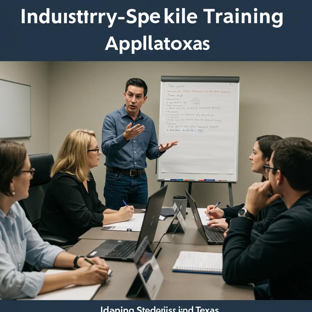 Trainer leading an industry-specific Excel training session with engaged participants